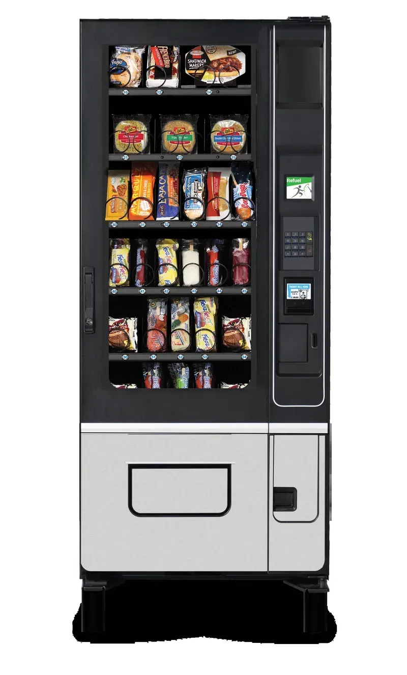 Smart weighing vending machine dispensing food products
