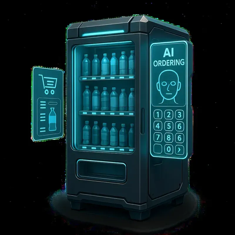 User interface of an AI-integrated vending machine