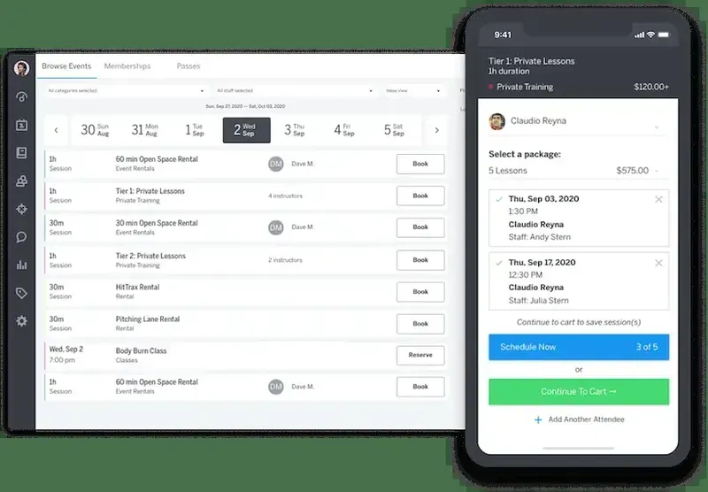 Basketball court booking app interface