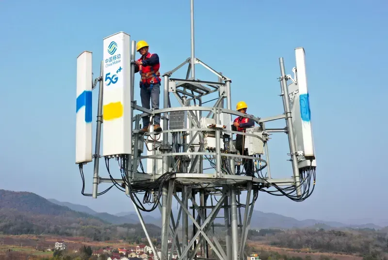 A 5G communication base station in a smart community