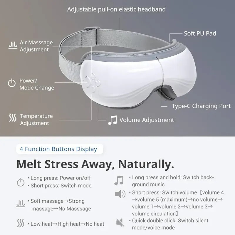 Various components of an eye massager