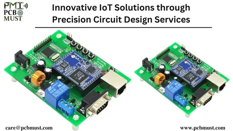 A circuit board integrated into an IoT device
