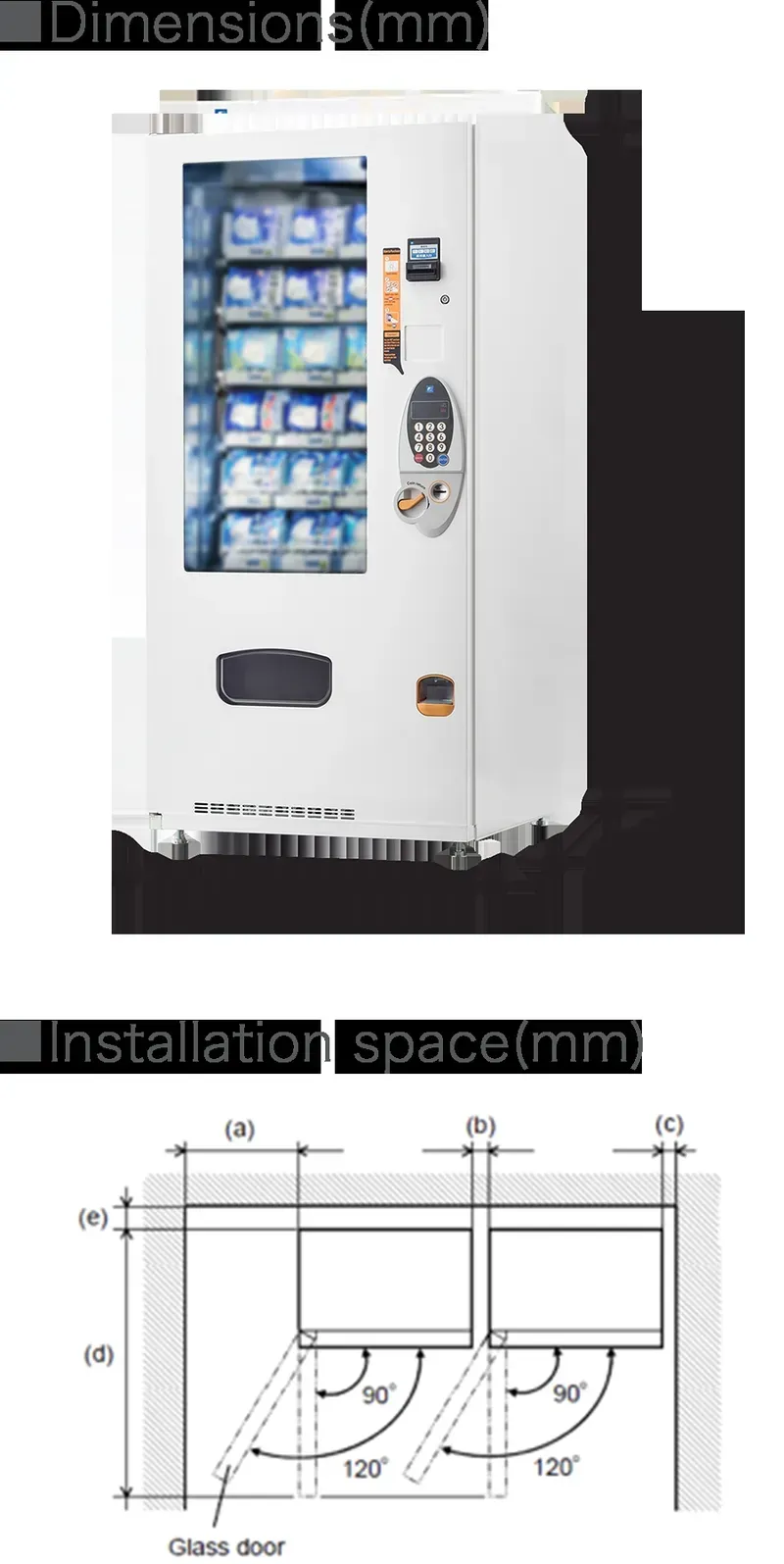 A facial mask vending machine dispensing product