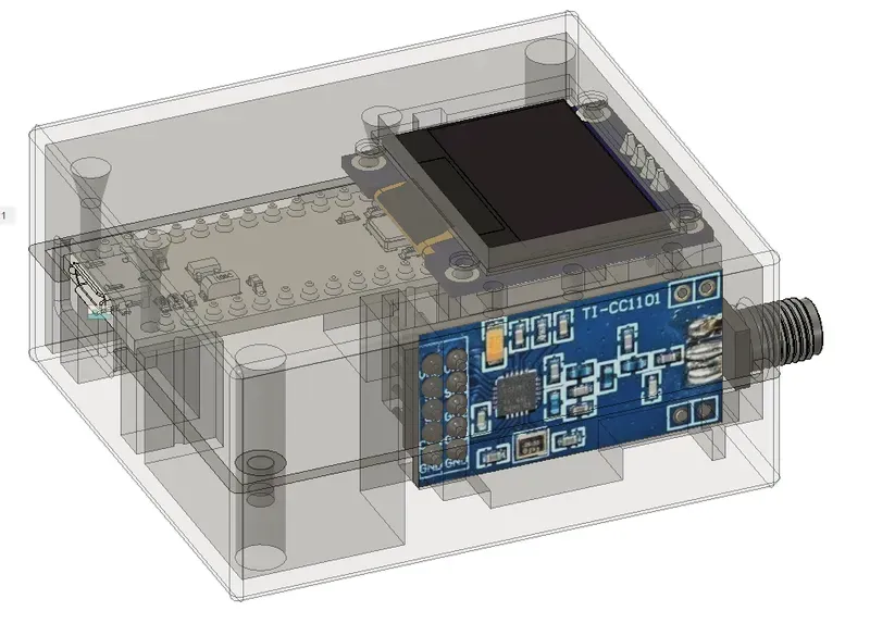 TPMS PCB being assembled during prototyping