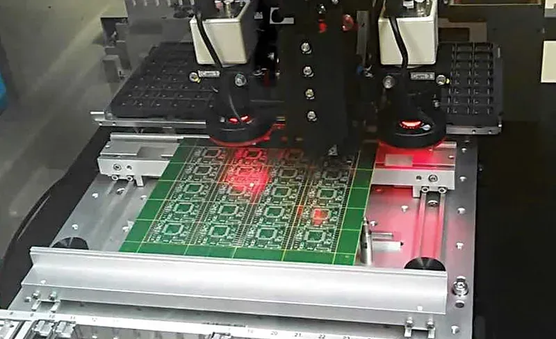 A production line for automotive electronics PCB