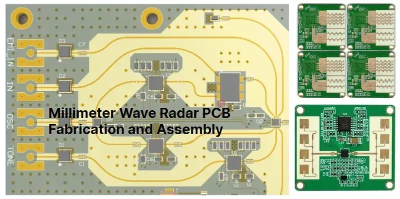 Images showing the manufacturing process of radar PCBs