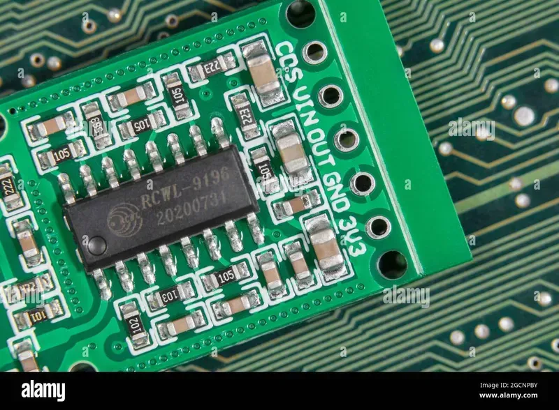 A close-up view of an engine sensor data acquisition PCB