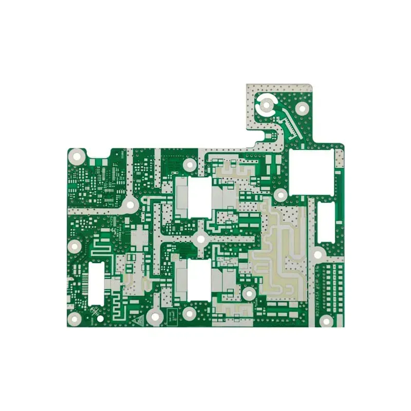 An inside look at a high-frequency PCB manufacturing workshop with advanced machinery and engineers at work.