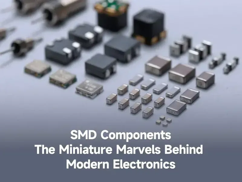Microscopic view of miniature electronic components on a circuit board