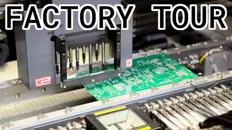 An automated PCB production line showing mass manufacturing