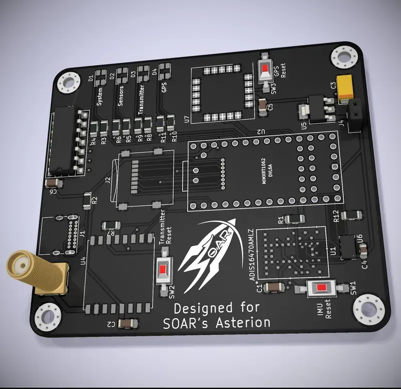 An engineer designing an avionics PCB board