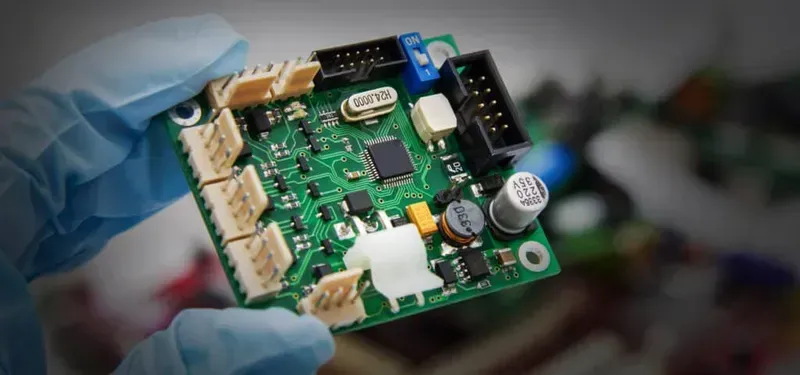 Robotic arm assembling complex PCB components