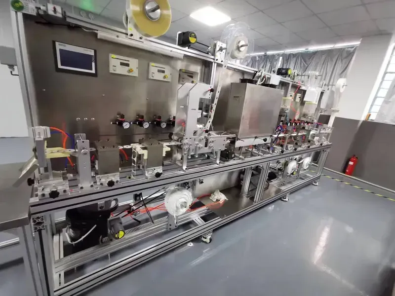 An assembly line for electrocardiogram medical devices