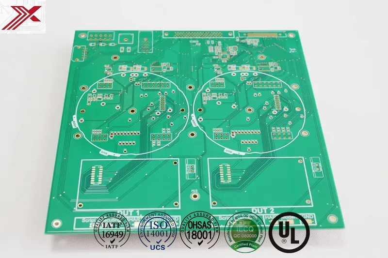 Close-up of a blood glucose meter motherboard