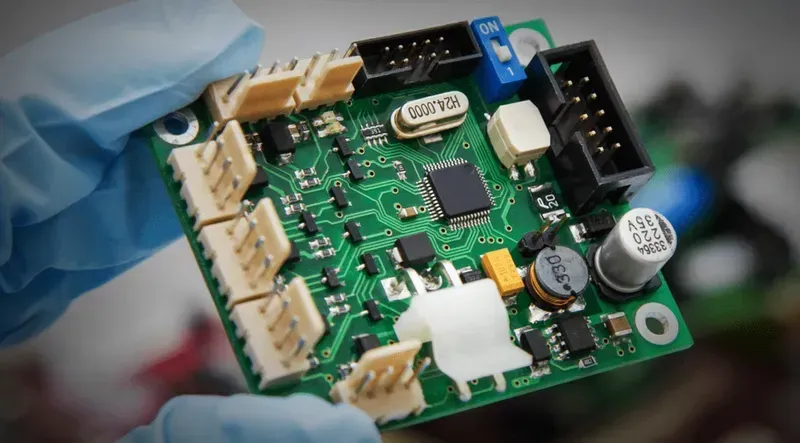 Internal PCB components of a medical device
