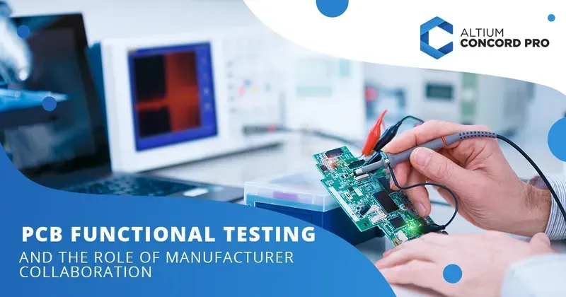 An engineer performing functional testing on a PCB board