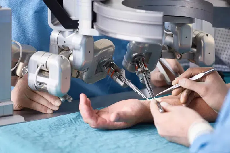 A surgical robot performing a precise operation