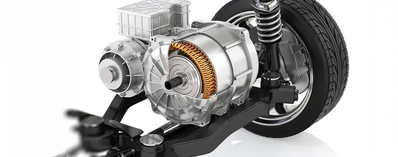 Electric vehicle motor with VFD system