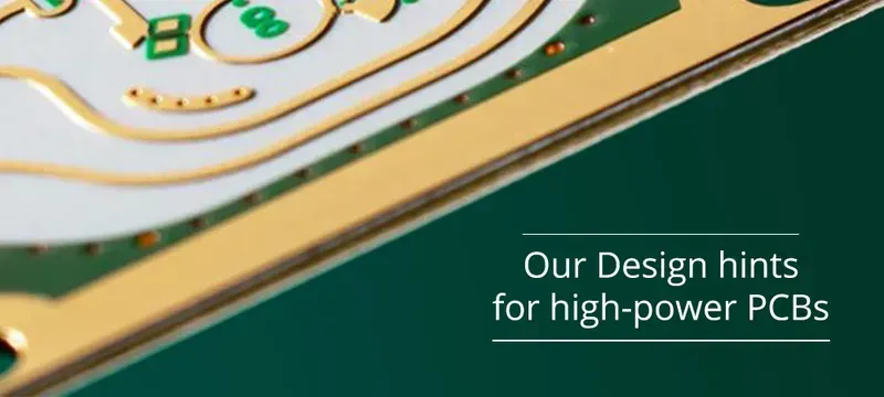 Detailed view of a high power PCB board layout.
