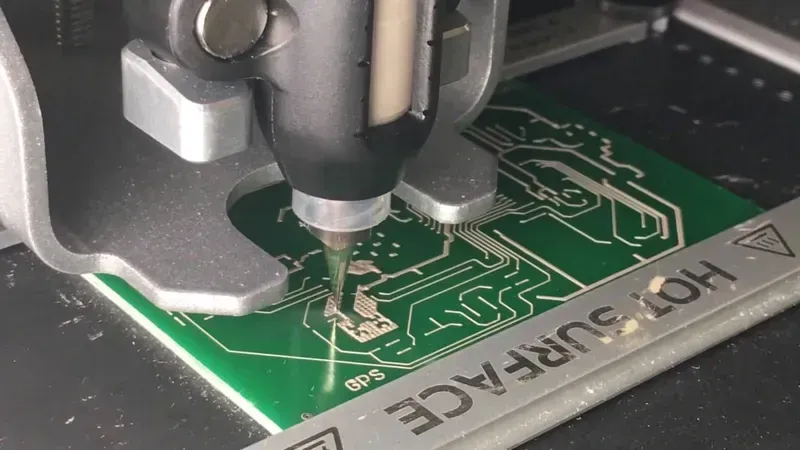 Technicians performing PCB rapid prototype assembly