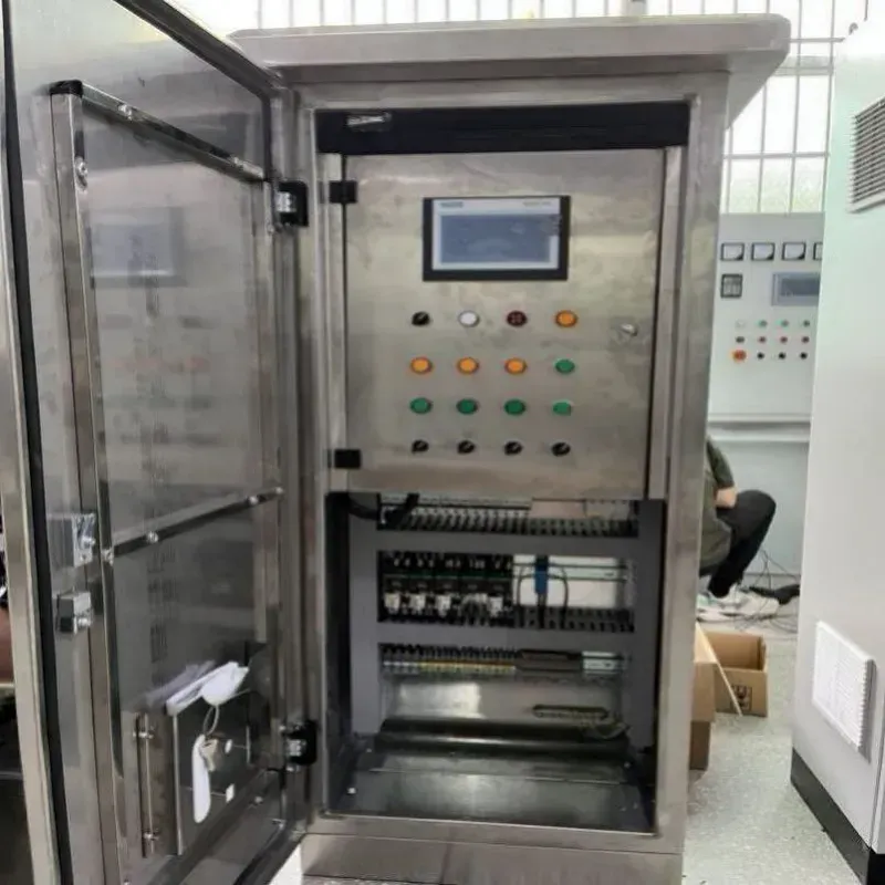 Internal view of a control board within a precision industrial machine, showcasing its components and connections.