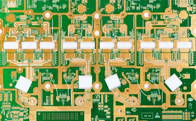 An engineer working on designing a high-frequency PCB