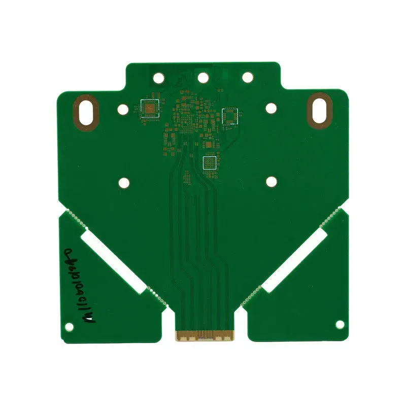 Close-up of a high-speed optical module PCB undergoing manufacturing process