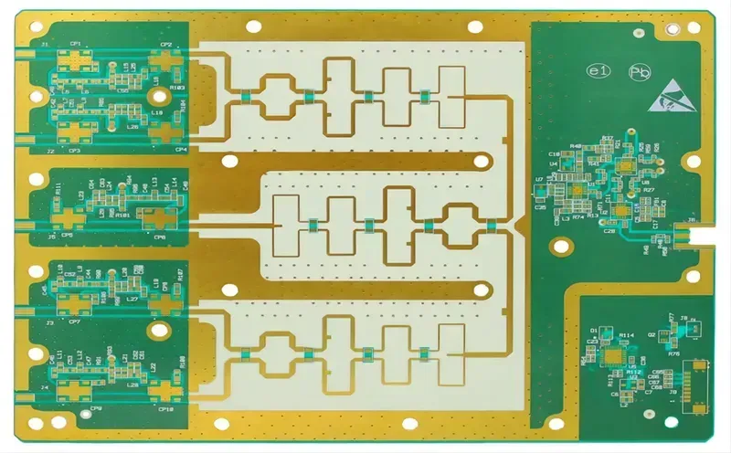 An engineer designing an RF microwave circuit board