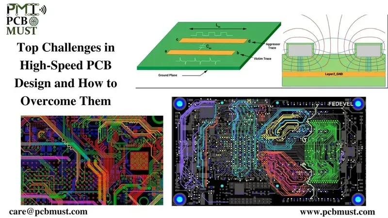 An engineer working on high-speed PCB design with complex traces and components