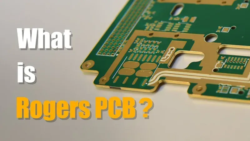 Close-up of a sheet of Rogers PCB material
