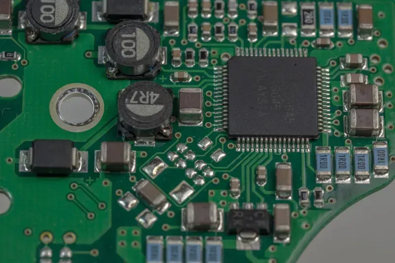 A custom electronic motherboard with various components