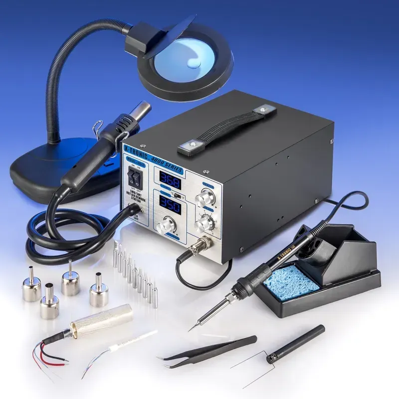 An electronics engineer operating testing equipment in a lab