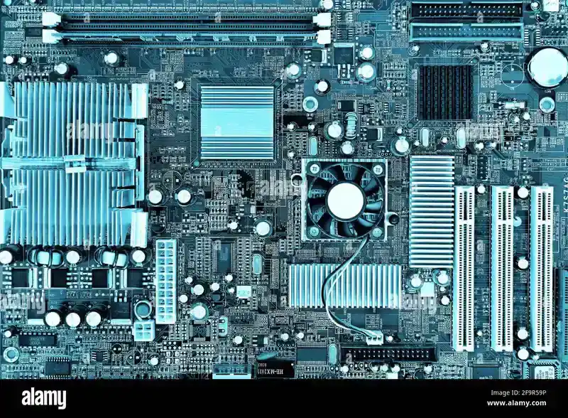 A close-up image of a laptop display PCB board design