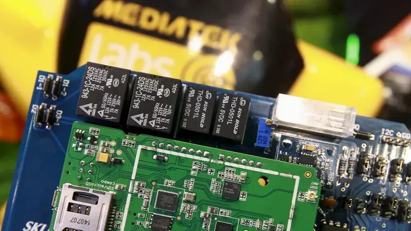 Close-up of a high-performance Smart TV chipset