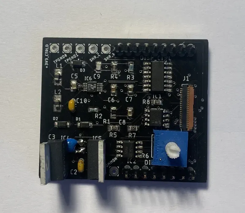 An E-Ink display integrated with a PCB