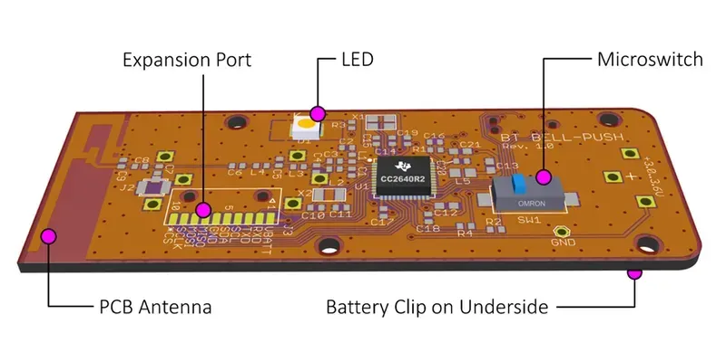 A smart doorbell PCB board