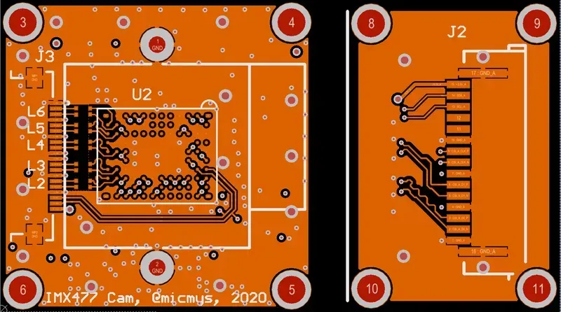 Engineer designing custom webcam PCB on computer