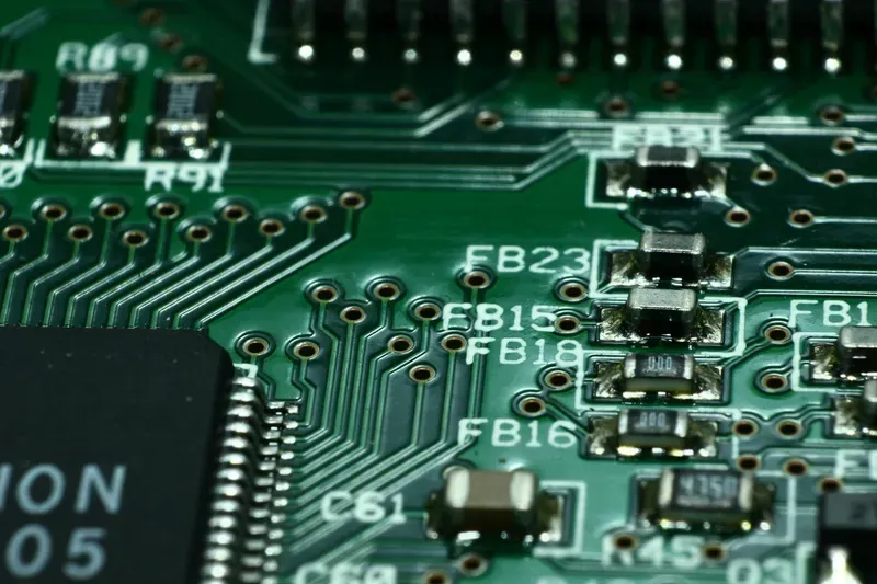 Engineer designing a PCB layout for an electronic product
