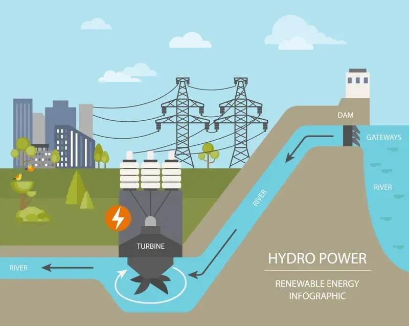 An image showing the environmental conditions within a hydropower station