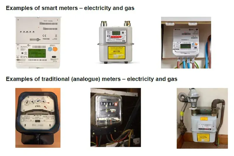 Various types of smart electric meters for different applications