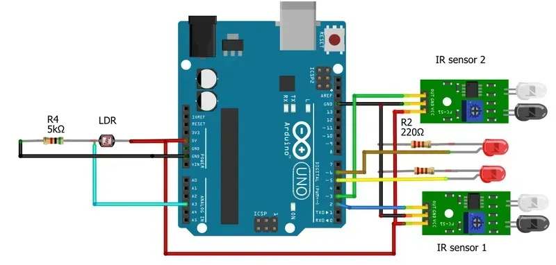 A close-up view of a smart street light control PCB board