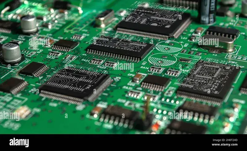 Close-up of a rugged PCB board
