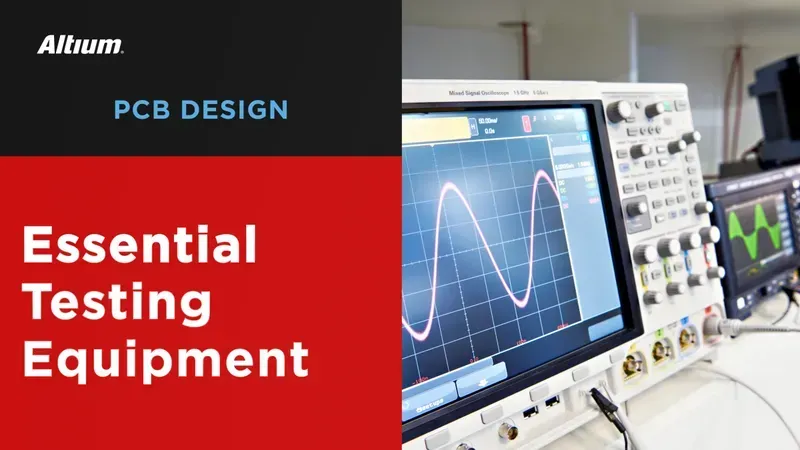 An engineer operating equipment for testing PCB circuit boards