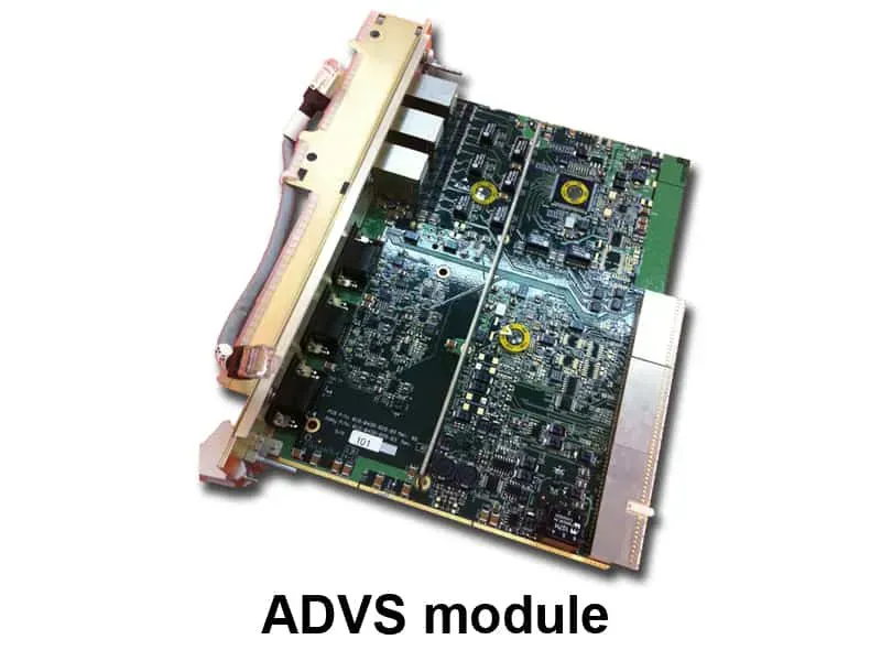 Close-up of a PCB board designed for an armored vehicle fire control system