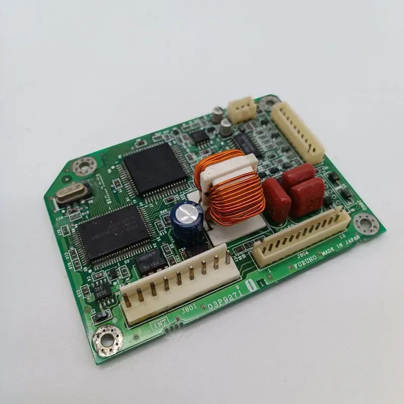 A close-up of a PCB board designed for naval radar systems