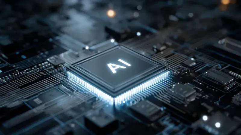 A close-up view of an AI processing board