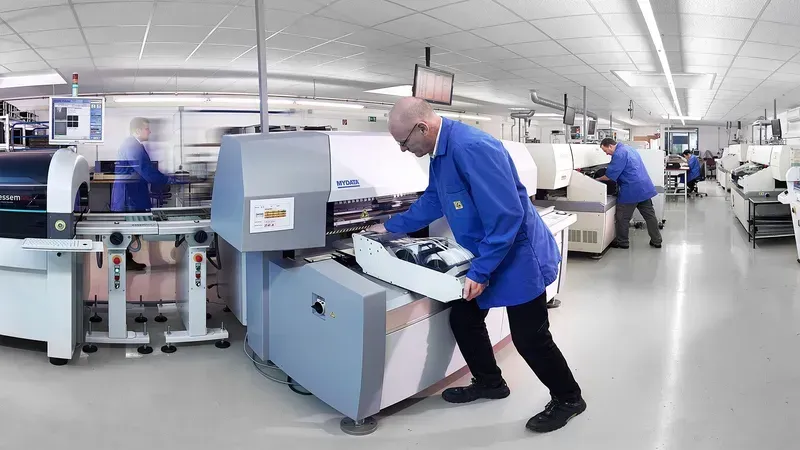 A rapid prototyping PCB production line in action
