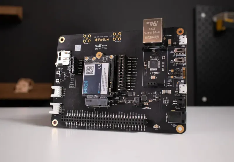 Close-up of parking management board components