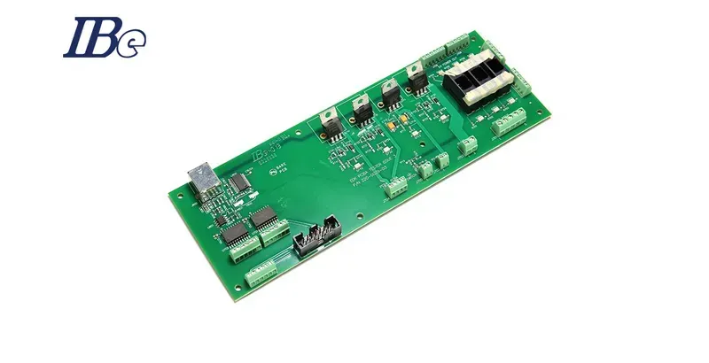 A close-up view of a printed circuit board designed for environmental monitoring applications.
