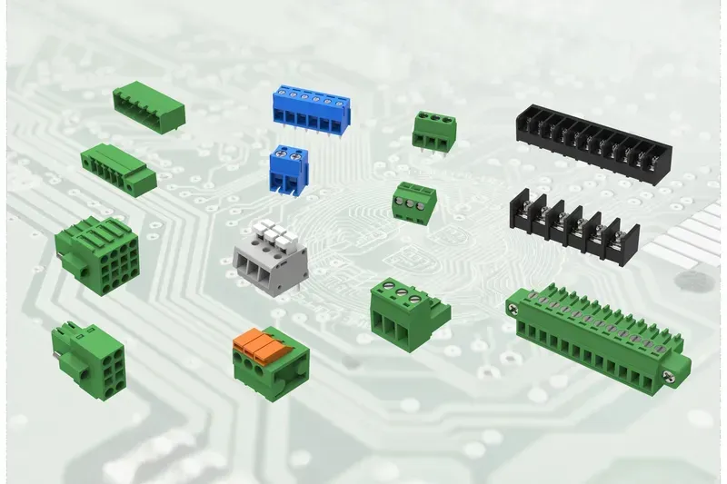Close-up of a visitor management terminal PCB board with visible components